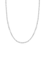 Parker Shimmer Clasp Necklace in Rhodium Plated, Women's by Gorjana