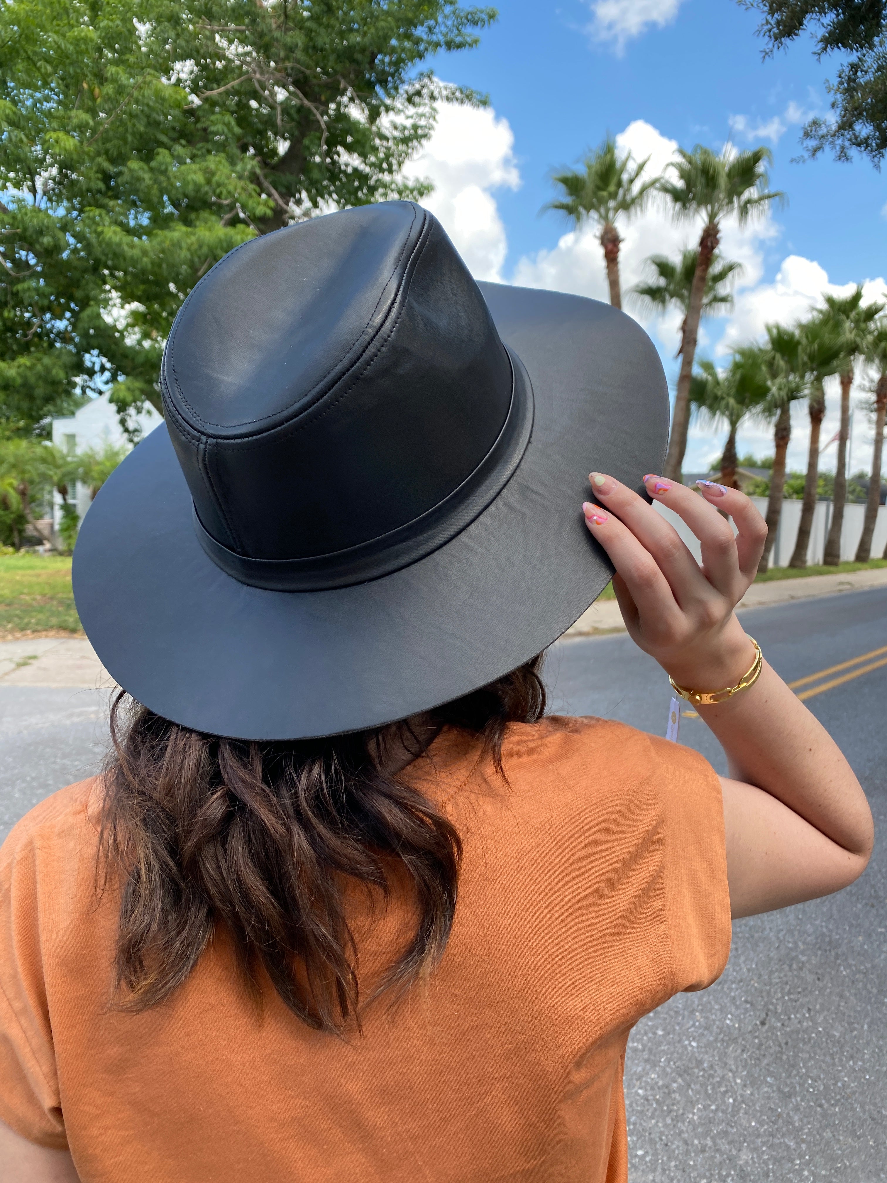 Vegan Leather Bucket Hat - Leona